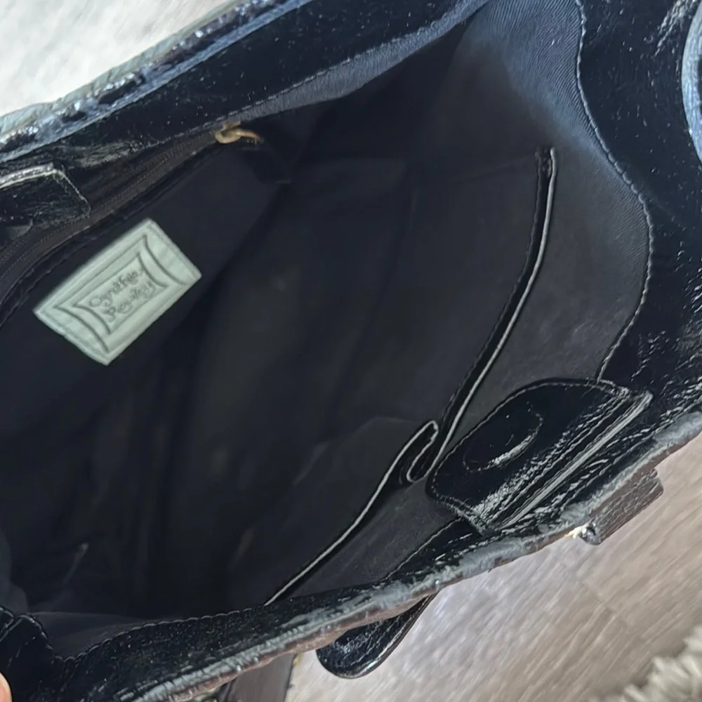 Cynthia Rowley Black Hobo with Gold-Tone Stud Accents